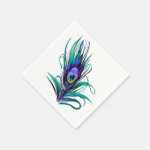Schönes Peacock Feather Serviette (Ecke)