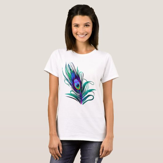 Schönes Peacock Feather T-Shirt (Vorne ganz)