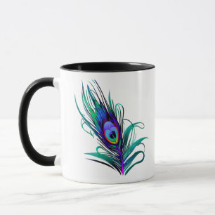 Schönes Peacock Feather Tasse