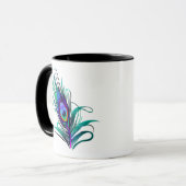 Schönes Peacock Feather Tasse (Vorderseite Links)