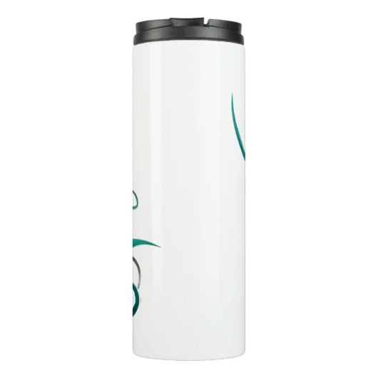 Schönes Peacock Feather Thermosbecher (Rückseite)