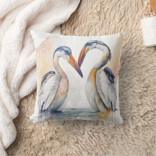 Schönes Pelican Couple, Pelican Liebe Bonds Kissen