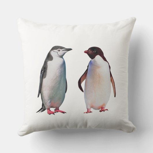 Schönes Penguin Couple Kissen (Rückseite)