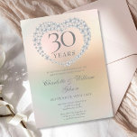 Schönes Perlenherz 30. Hochzeitstag Einladung<br><div class="desc">Dieses elegante 30-jährige Hochzeitsjubiläum mit Perlmuttwein und Perlmuttwein ist personalisiert. Entwickelt von Thisisnotme©</div>