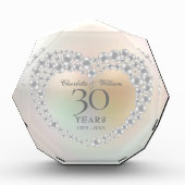 Schönes Perlenherz 30 Jahre alt Fotoblock (Vorderseite)