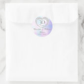 Schönes Perlenherz 30 Jahre alt Runder Aufkleber (Tasche)