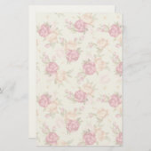 Schönes Perlmuster in Farbe auf Grün Briefpapier (Vorne/Hinten)