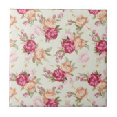 Schönes Perlmuster in Farbe auf Grün Fliese (Vorderseite)