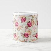 Schönes Perlmuster in Farbe auf Grün Jumbo-Tasse (Vorderseite)