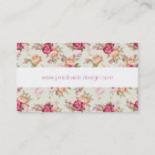 Schönes Perlmuster in Farbe auf Grün Visitenkarte (Rückseite)