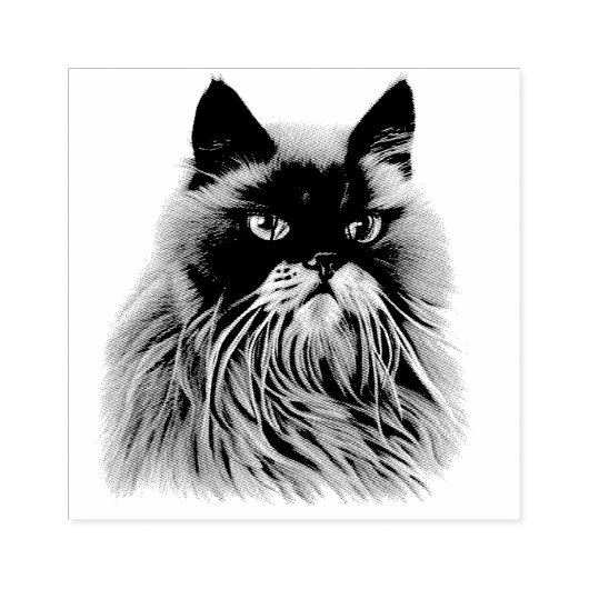 Schönes persisches Cat Portrait Gummistempel (Prägung)