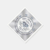 Schönes Personalisiertes, 75. Geburtstagspapier Na Serviette (Ecke)