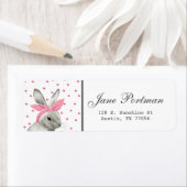 Schönes Personalisiertes Bunny mit Pink Bow (Insitu)