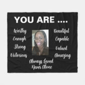 SCHÖNES PERSONALISIERTES FLEECKET FLEECEDECKE (Vorderseite (Horizontal))