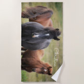 Schönes Personalisiertes Handtuch für Pferde (Vorderseite)