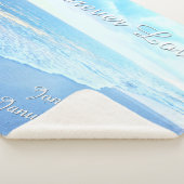 Schönes Personalisiertes Hochzeitstorch am Strand Sherpadecke (3/4)