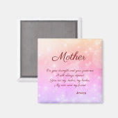 Schönes Personalisiertes Muttergedicht Magnet (Vorderseite/Rückseite)