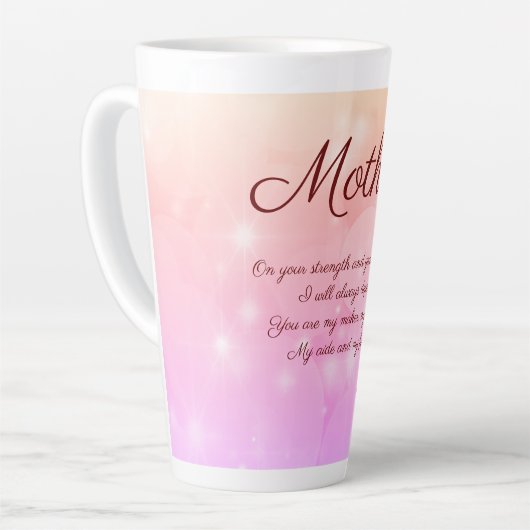 Schönes Personalisiertes Muttergedicht Milchtasse (Linke Ecke)