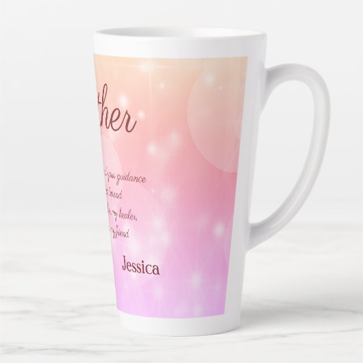 Schönes Personalisiertes Muttergedicht Milchtasse (Rechts)