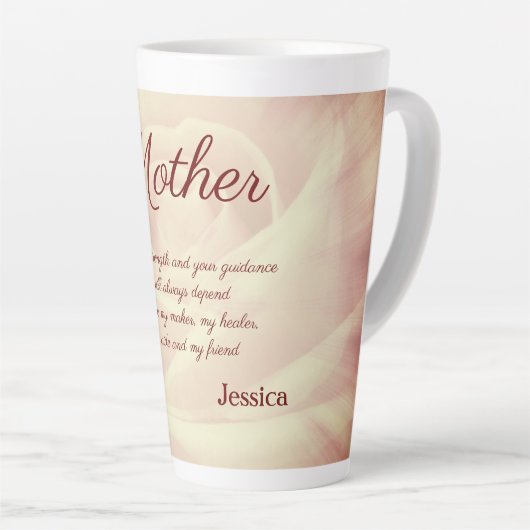 Schönes Personalisiertes Muttergedicht Milchtasse (Rechte Ecke)