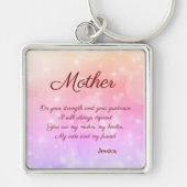 Schönes Personalisiertes Muttergedicht Schlüsselanhänger (Vorne)