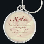 Schönes Personalisiertes Muttergedicht Schlüsselanhänger<br><div class="desc">Schöne inspirierende Mutter Gedicht Design Schlüsselanhänger Geschenk.</div>