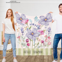 Schönes personalisiertes niedliches lila botanisch