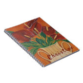 Schönes Personalisiertes Notebook mit Blume Notizblock (Rechte Seite)
