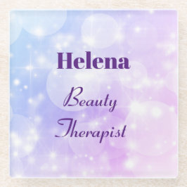 Schönes Personalisiertes Schönheitstherapeut-Desig Glasuntersetzer