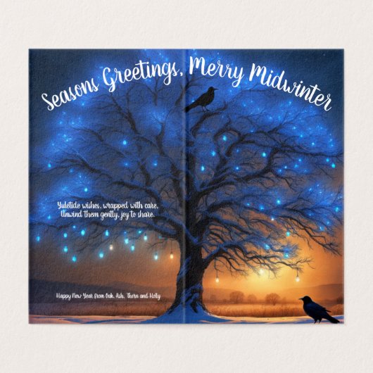 Schönes Personalisiertes Solstice Mittelwinters We (Innenseite Aufgefaltet)