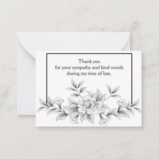 Schönes Petal Vielen Dank Mitteilungskarte (Vorderseite)