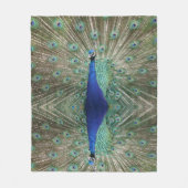 Schönes Pfau Custom Image Luxuriöse Elegance Fleecedecke (Vorderseite)
