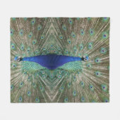 Schönes Pfau Custom Image Luxuriöse Elegance Fleecedecke (Vorderseite (Horizontal))