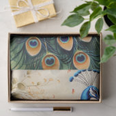 Schönes Pfauendekoupage Seidenpapier (Geschenk)