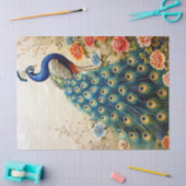 Schönes Pfauendekoupage Seidenpapier (Basteln)