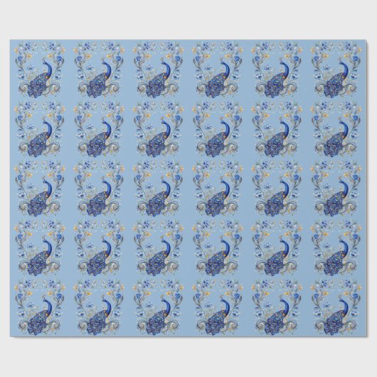 Schönes Pfauendesign - Elegantes Geschenk für sie Geschenkpapier (Flach)