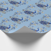 Schönes Pfauendesign - Elegantes Geschenk für sie Geschenkpapier (Ecke)