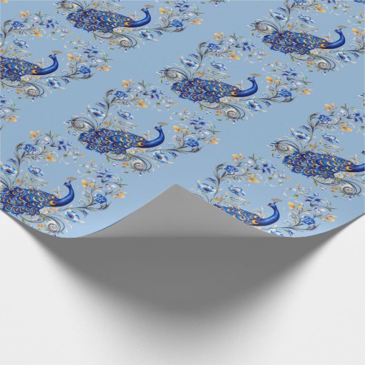 Schönes Pfauendesign - Elegantes Geschenk für sie Geschenkpapier (Ecke)