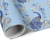Schönes Pfauendesign - Elegantes Geschenk für sie Geschenkpapier (Rolleneckpunkt)