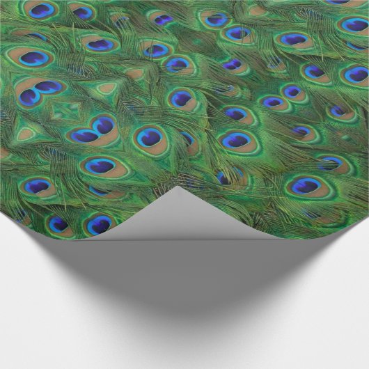 Schönes Pfauenfeathers Musterpapier Geschenkpapier (Ecke)