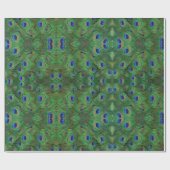 Schönes Pfauenfeathers Musterpapier Geschenkpapier (Flach)