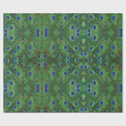 Schönes Pfauenfeathers Musterpapier Geschenkpapier (Flach)