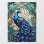 Schönes Pfauenfenster Fensteraufkleber (Blatt)