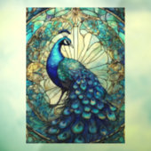 Schönes Pfauenfenster Fensteraufkleber (Blatt 3)