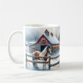 Schönes Pferd auf einem Weihnachtsbaum Kaffeetasse (Links)