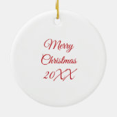 Schönes Pferd auf einem Weihnachtsbaum Personalisi Keramik Ornament (Hinten)