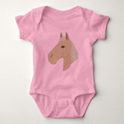 Schönes Pferd Baby Strampler (Vorderseite)