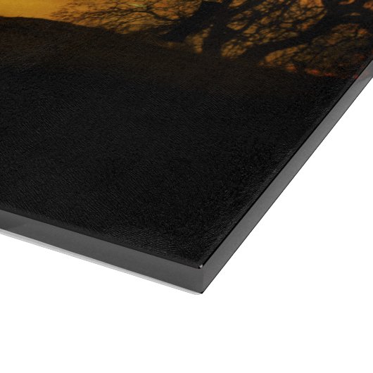 Schönes Pferd bei Sunset Cutting Board Schneidebrett (Ecke)