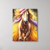 Schönes Pferd gekreist Canvas Print Leinwanddruck (Vorderseite)