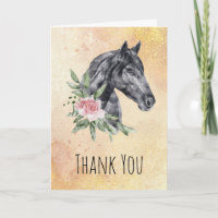 Schönes Pferd Head Portrait Wasserfarbe Vielen Dan